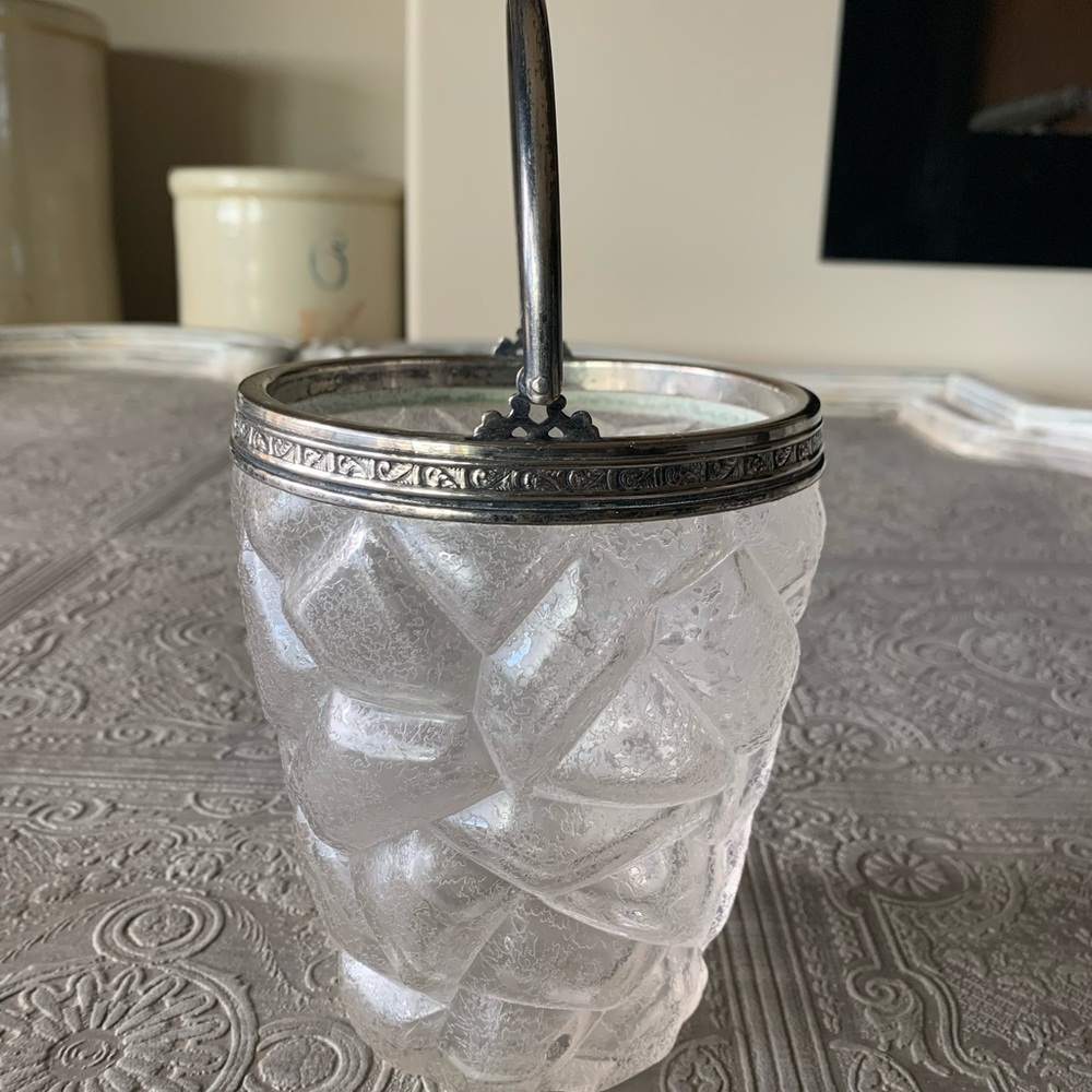 Vintage Ice Bucket with Silver handle
